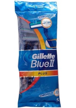 Одноразові станки для гоління чоловічі Gillette Blue 2 Plus, 5 шт